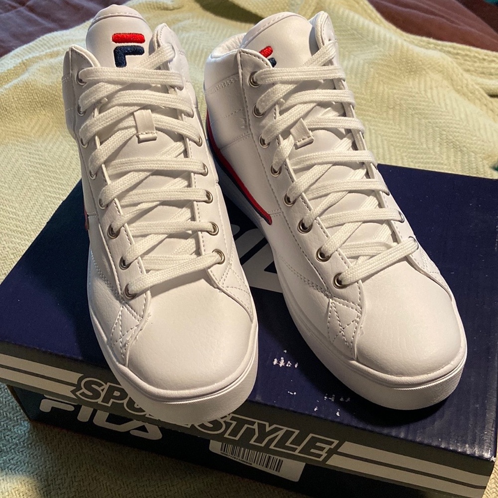 Leather Hightop Sneaker by Fila Brand. NIB!